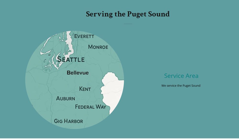 OV Property Service area across the Puget Sound